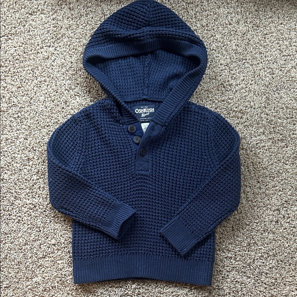 OshKosh B'gosh Men's Dark Blue Knit Hoodie